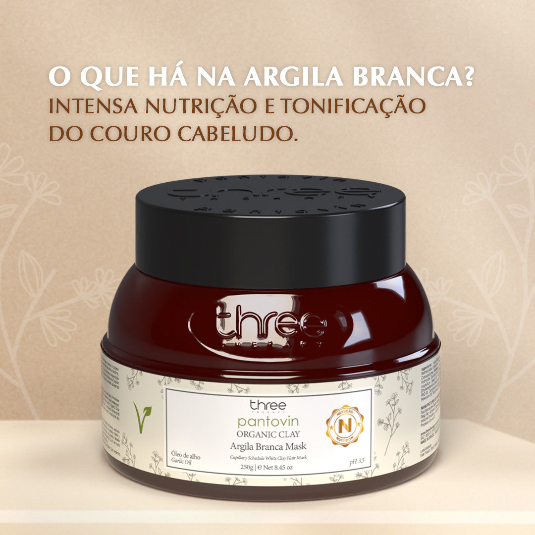 Organic Clay Máscara Nutrição Argila Branca 250
