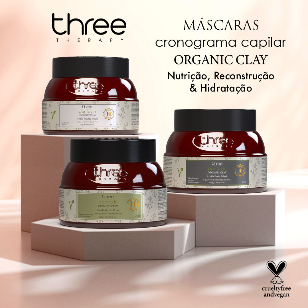 Organic Clay Máscara Nutrição Argila Branca 250