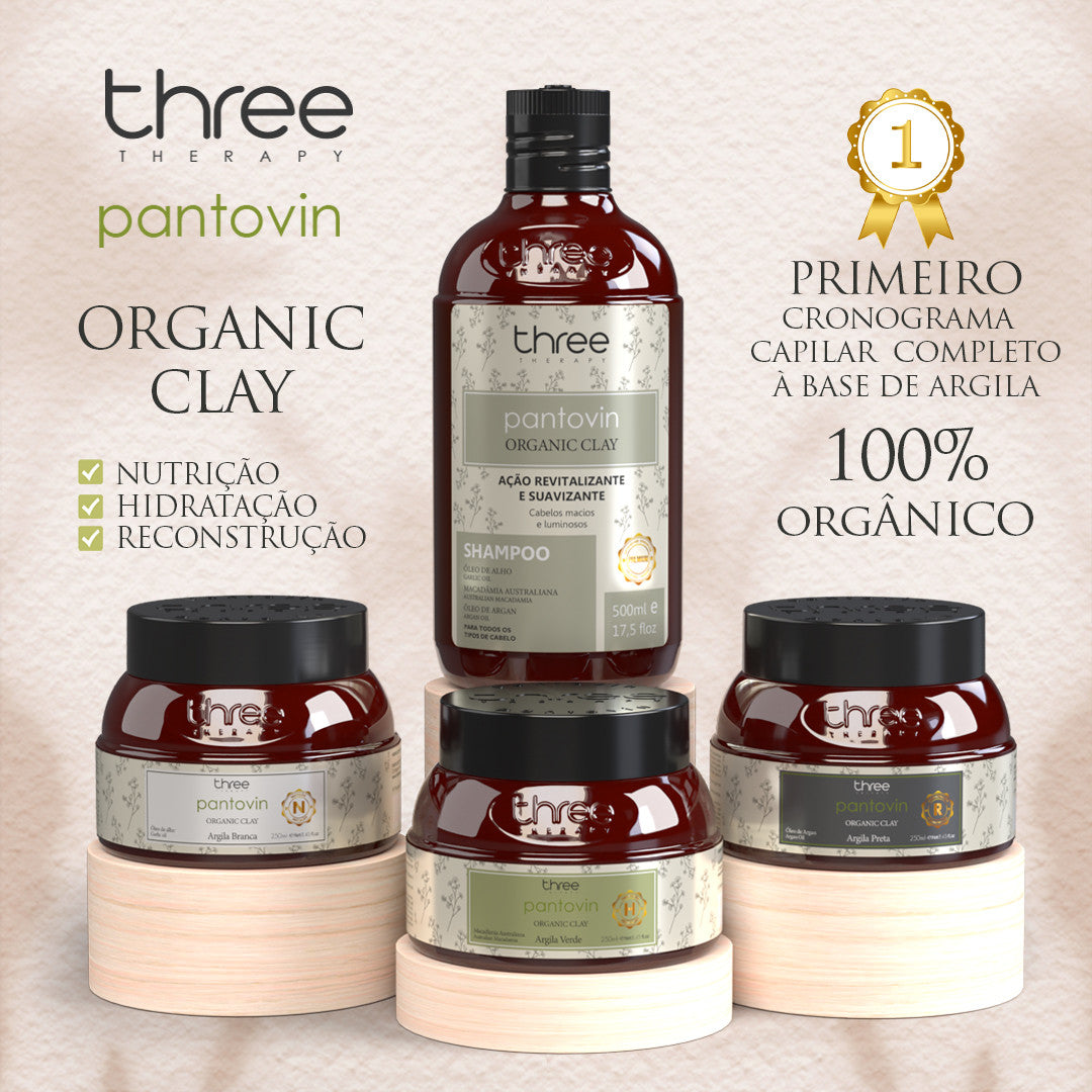 Organic Clay Máscara Nutrição Argila Branca 250