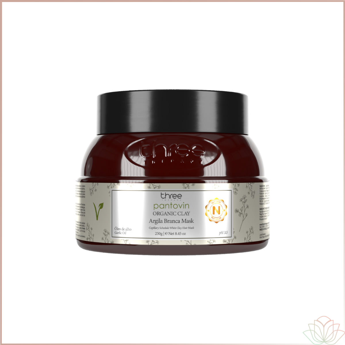 Organic Clay Máscara Nutrição Argila Branca 250