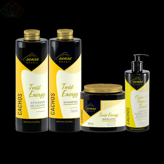 Combo Completo Para Cachos Twist Energy Sense Brasil 4 Itens