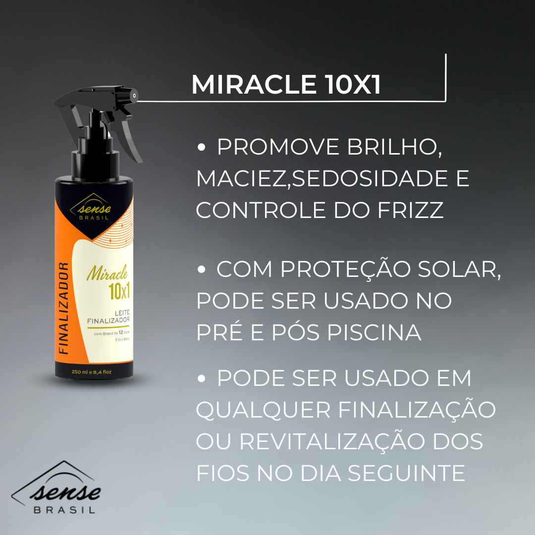 Finalizador Com proteção Térmica e UV Miracle 10x1 250ml