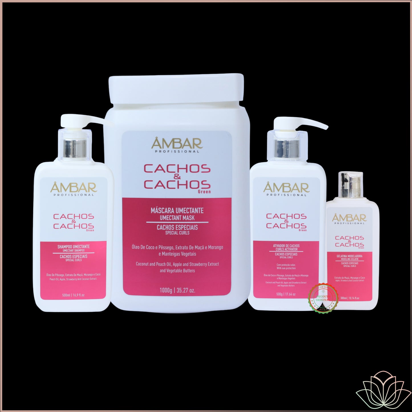 Combo Profissional Cachos e Cachos Ambar