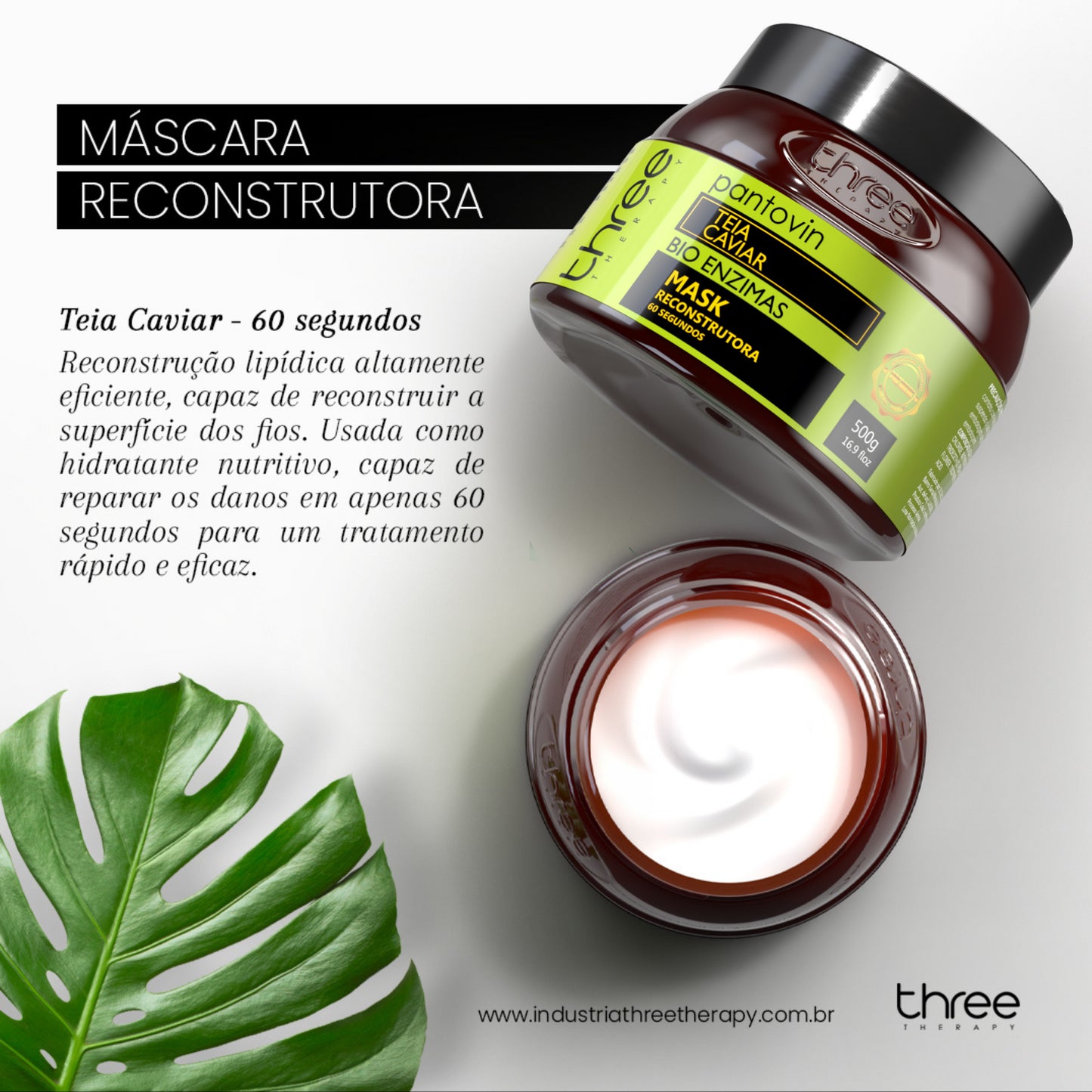 Kit Shampoo e Mascara Teia Caviar Reconstrução 60s