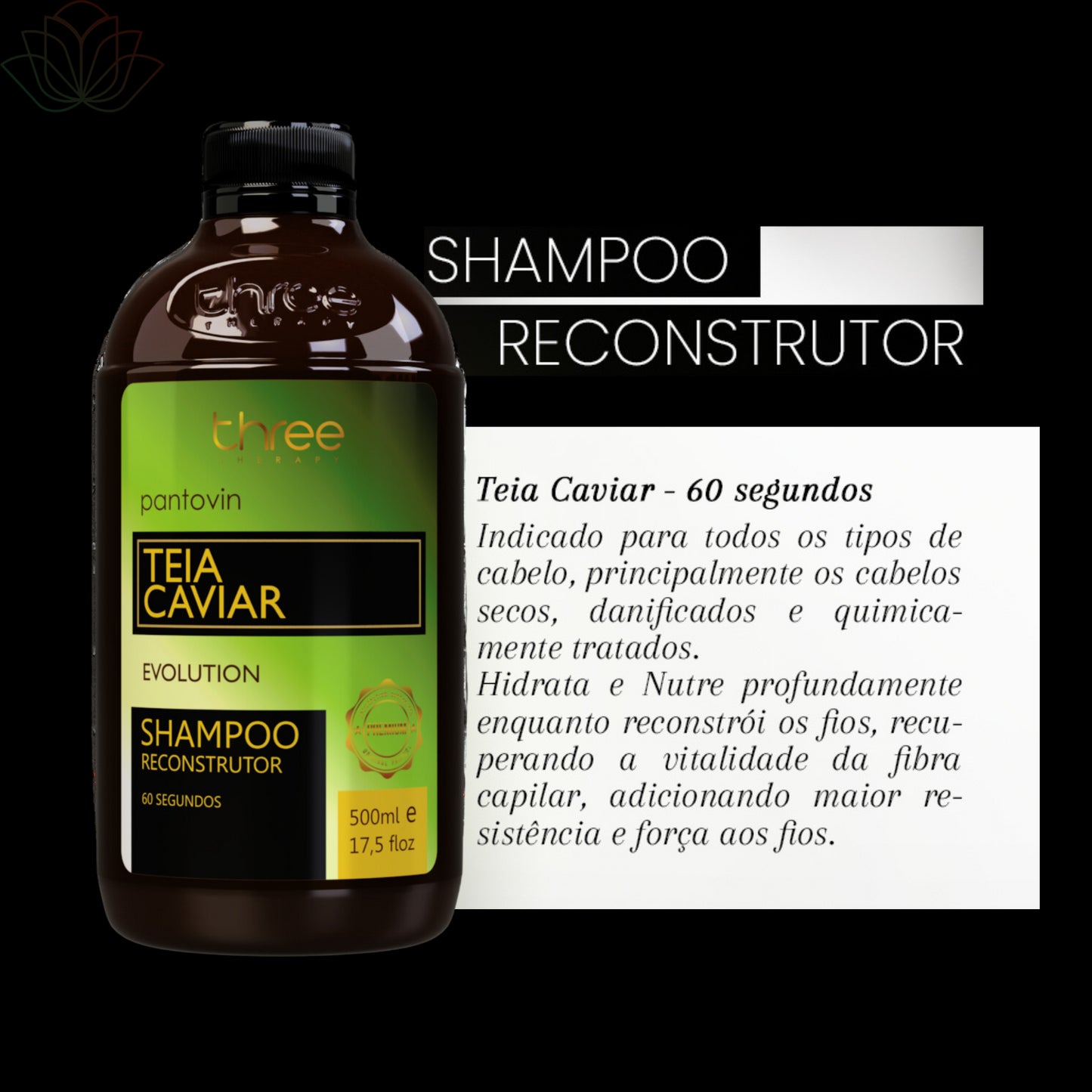Kit Shampoo e Mascara Teia Caviar Reconstrução 60s
