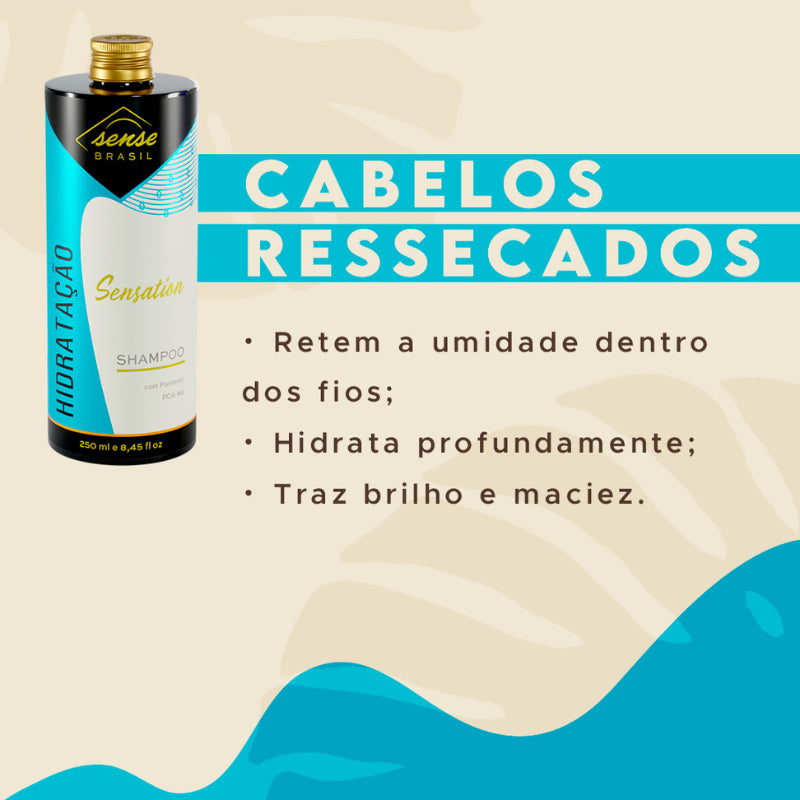 Shampoo Sensation Hidratação e Nutrição 250g