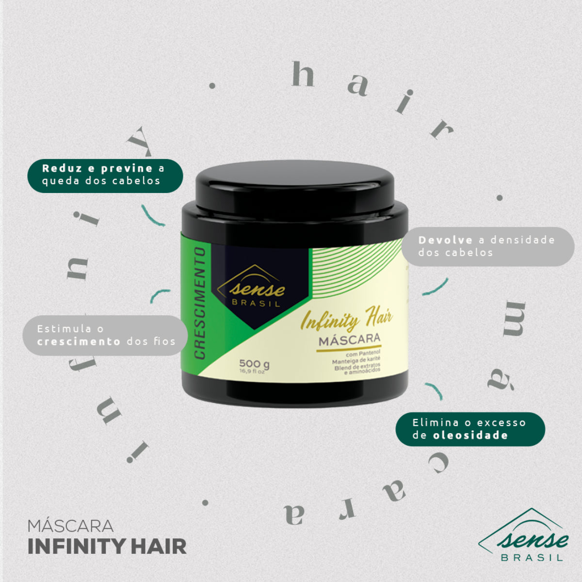 Máscara Infinity Hair Crescimento 500g