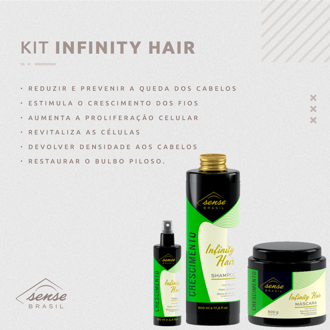 Kit Crescimento Capilar Infinity Hair + Fluido 500g