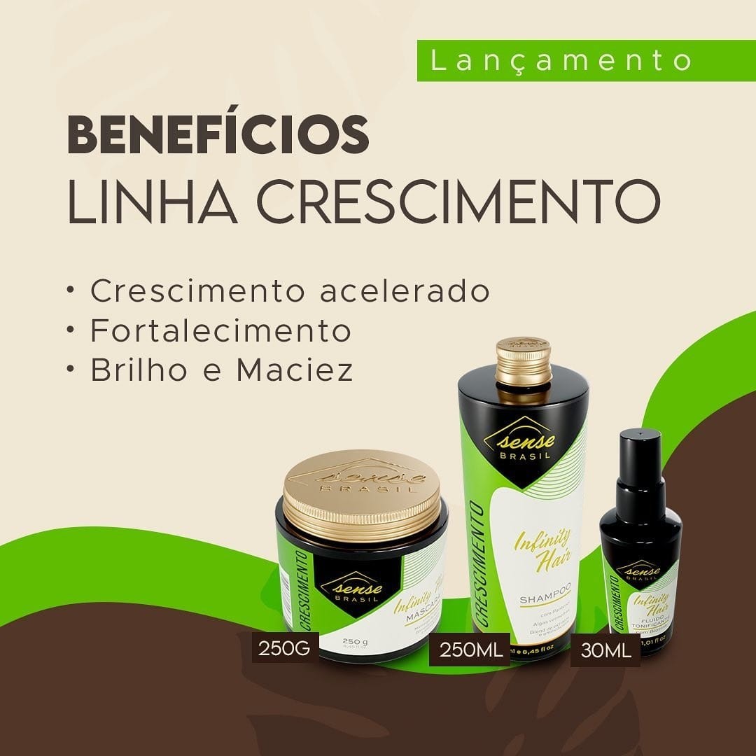 Kit Crescimento Capilar Infinity Hair + Fluido 500g