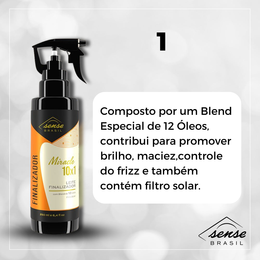 Finalizador Com proteção Térmica e UV Miracle 10x1 250ml