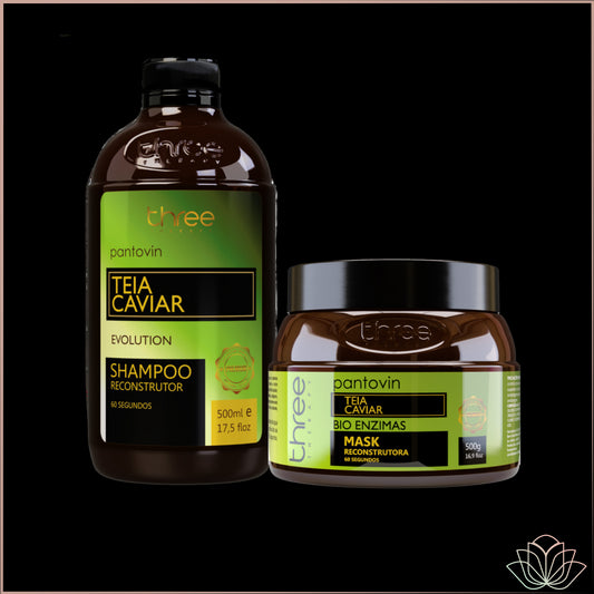 Kit Shampoo e Mascara Teia Caviar Reconstrução 60s