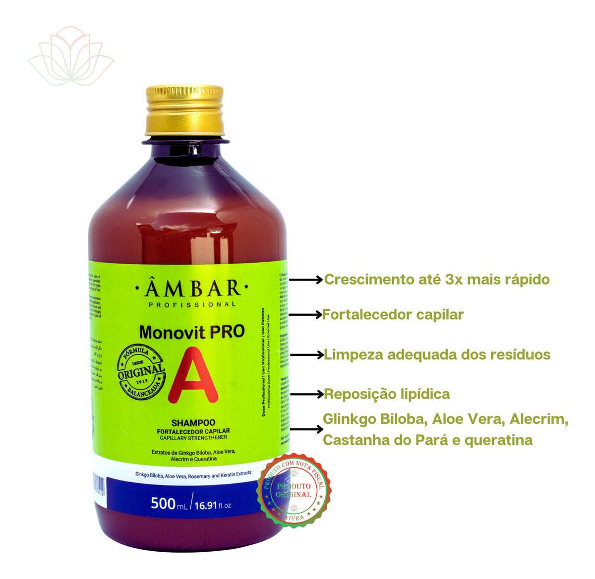 Shampoo E Mascara Monovit Pro A Para Crescimento Fortalecimento Do Cabelo