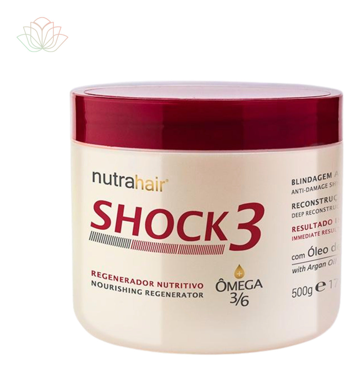 Shampoo E Mascara Nutritiva Shock3 Óleo De Argan Nutrahair
