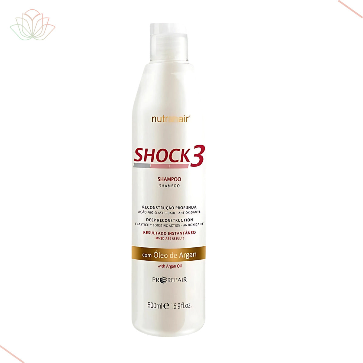 Shampoo E Mascara Nutritiva Shock3 Óleo De Argan Nutrahair