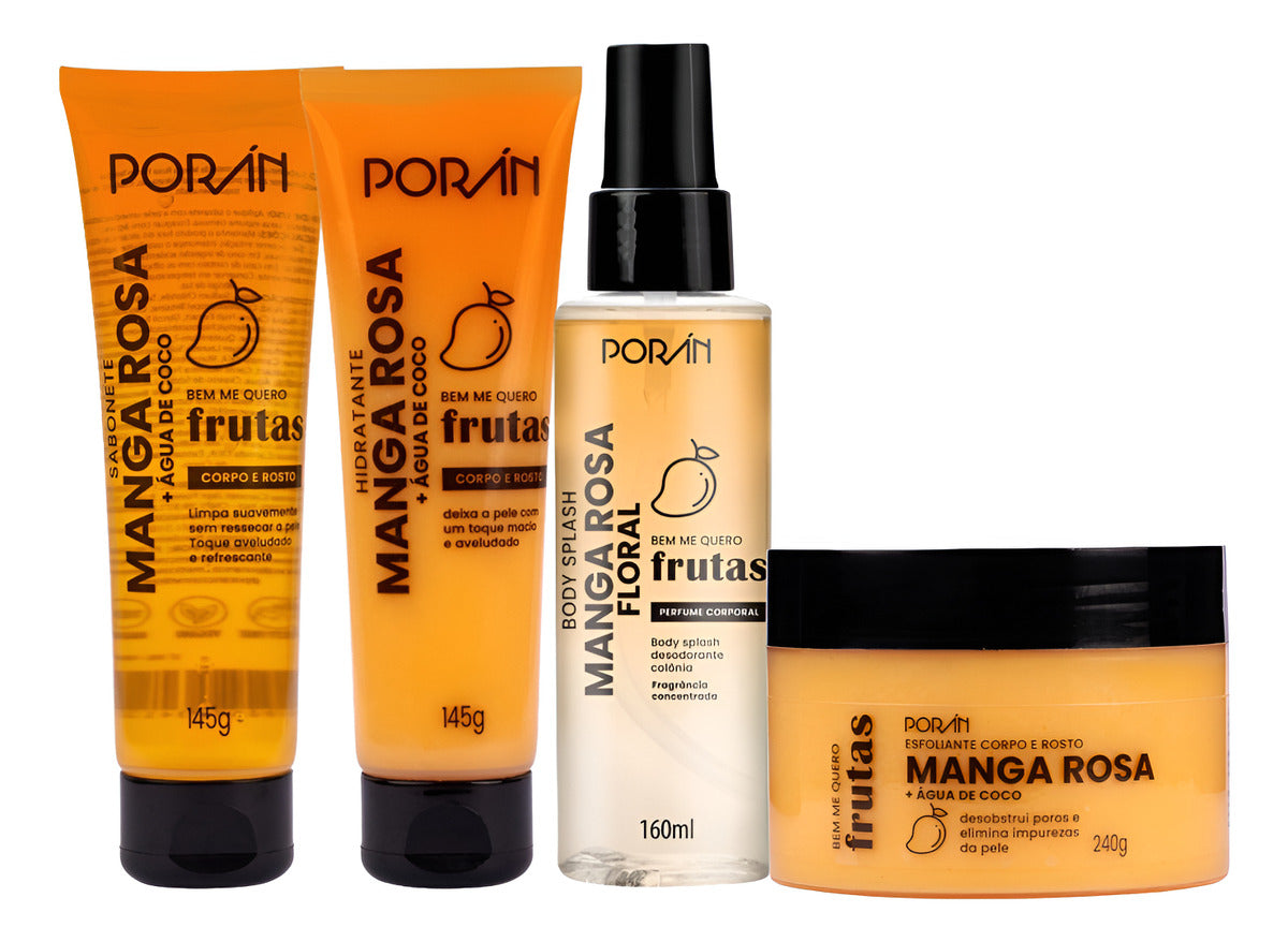 Kit Poran Bem Me Quer Manga Rosa + Vitamina C Corpo E Rosto