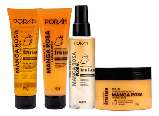 Kit Poran Bem Me Quer Manga Rosa + Vitamina C Corpo E Rosto