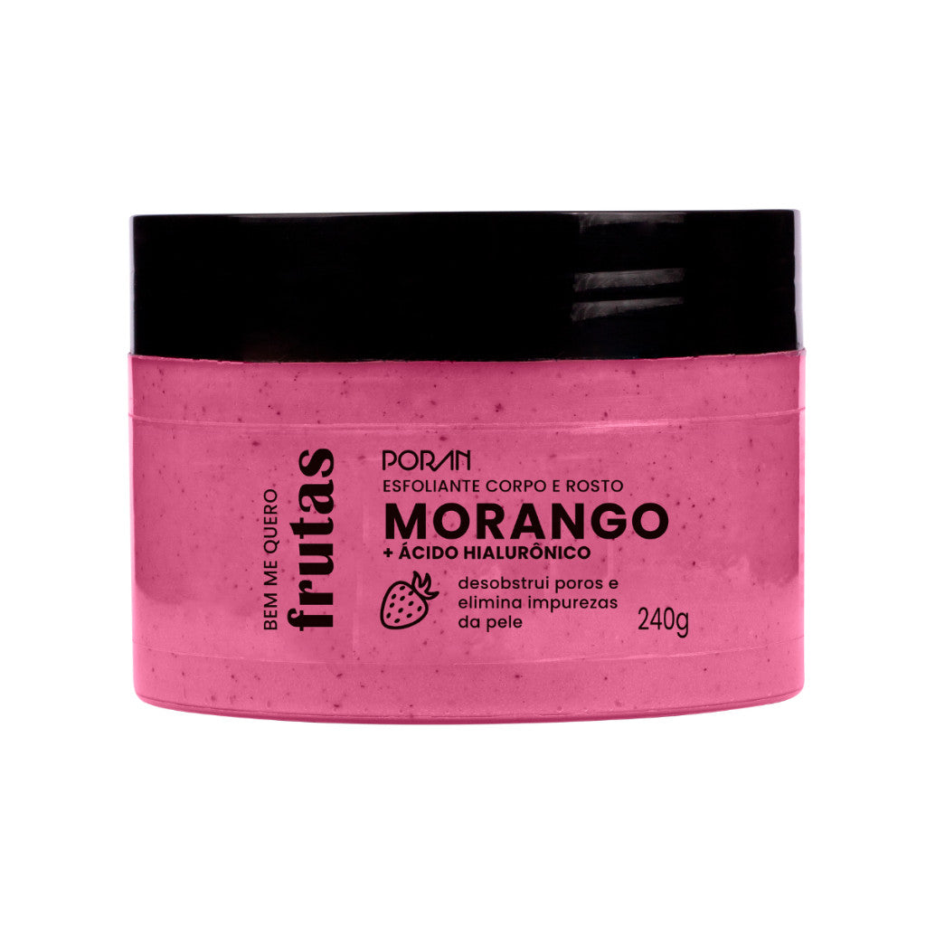 Kit corporal morango completo esfoliante hidratante