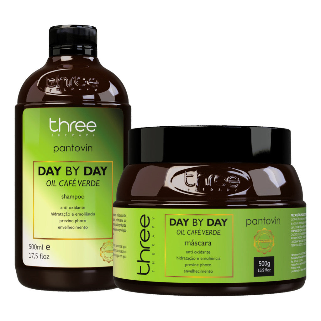 Máscara Day By Day Café Verde 500g - Shampoo Day By Day 500g